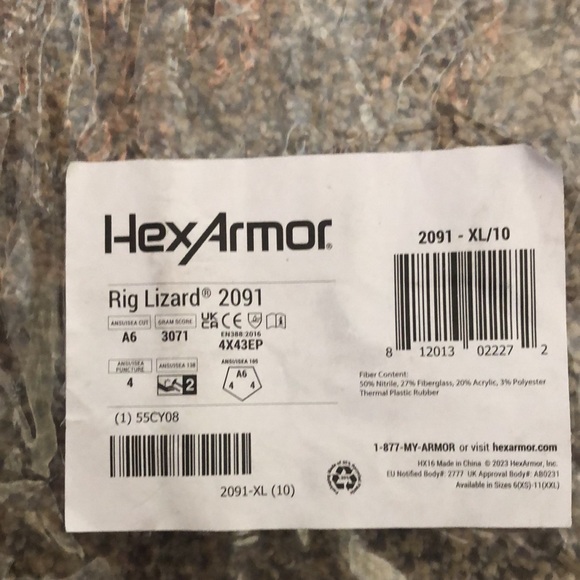 HexArmor Rig Lizard Arctic Work Gloves x-large - Picture 3 of 3